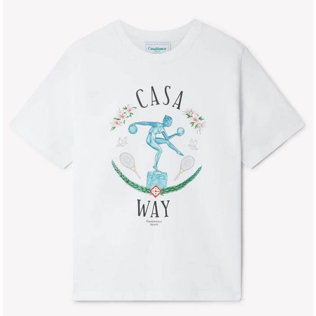 Casablanca White Cotton T-Shirt - Hilstor