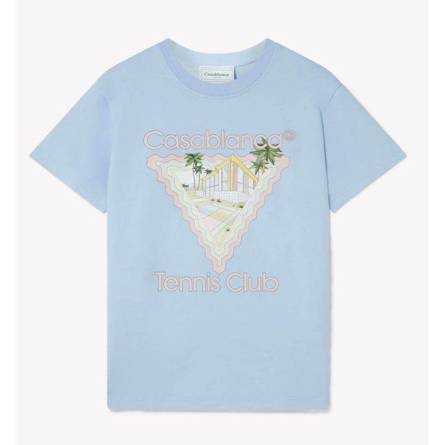 Casablanca Blue Cotton T-Shirt - Hilstor