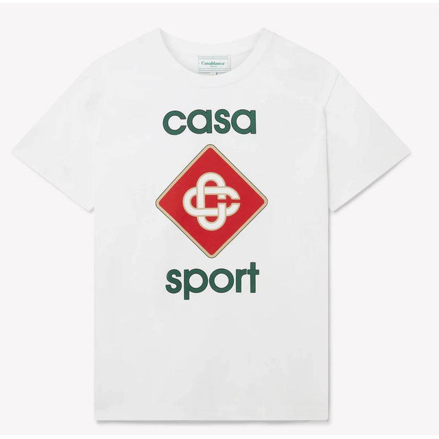Casablanca White Cotton T-Shirt - Hilstor