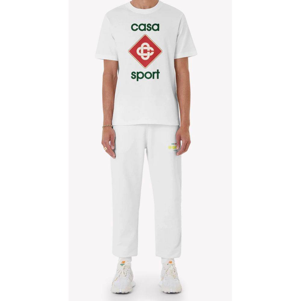Casablanca White Cotton T-Shirt - Hilstor