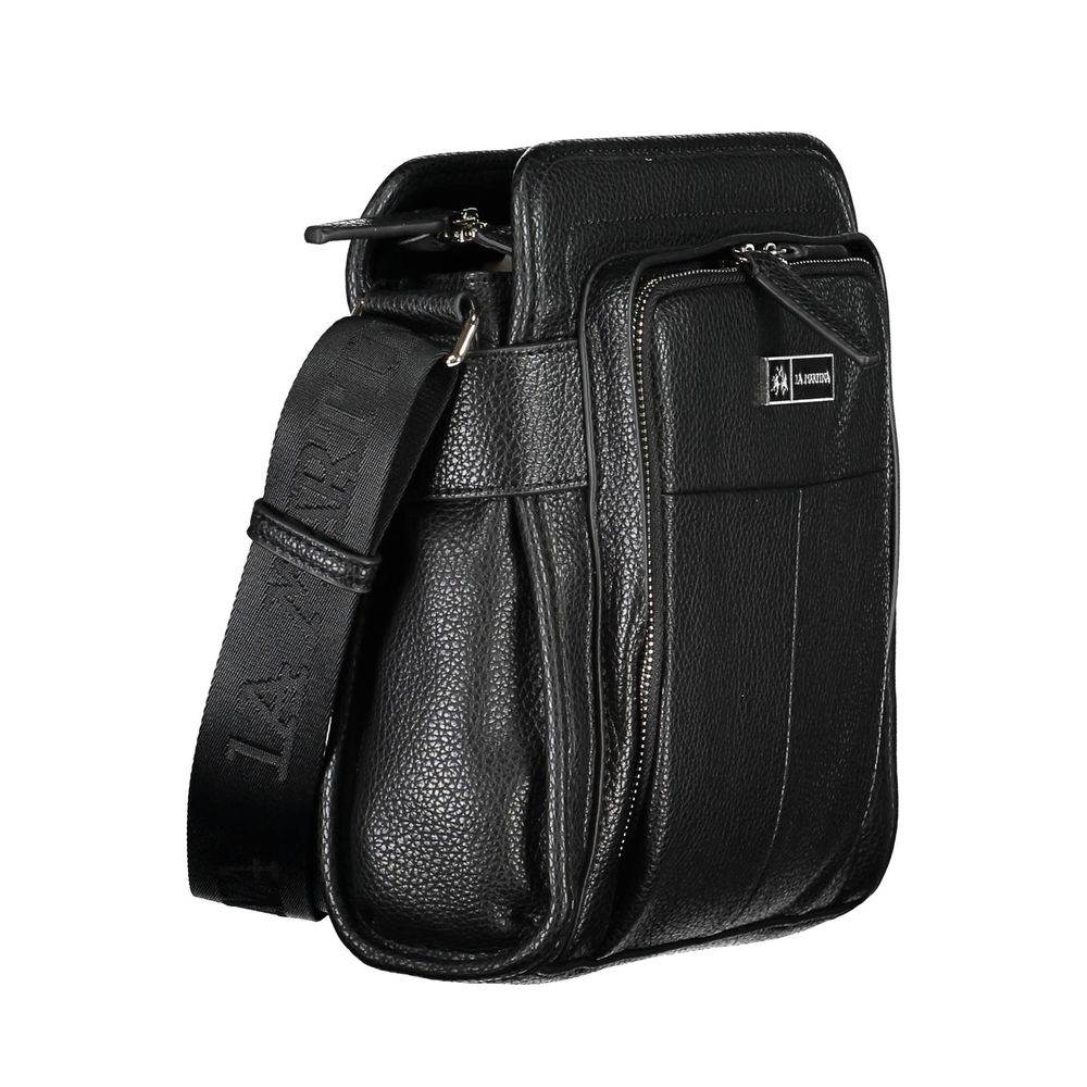 La Martina Black Polyethylene Shoulder Bag - Hilstor