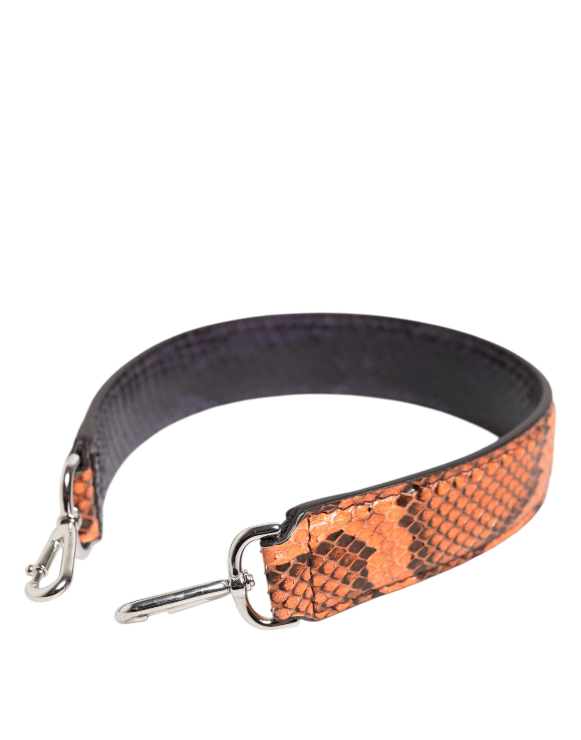 Dolce &amp; Gabbana Orange Eksotisk Lædertaske Skulderrem