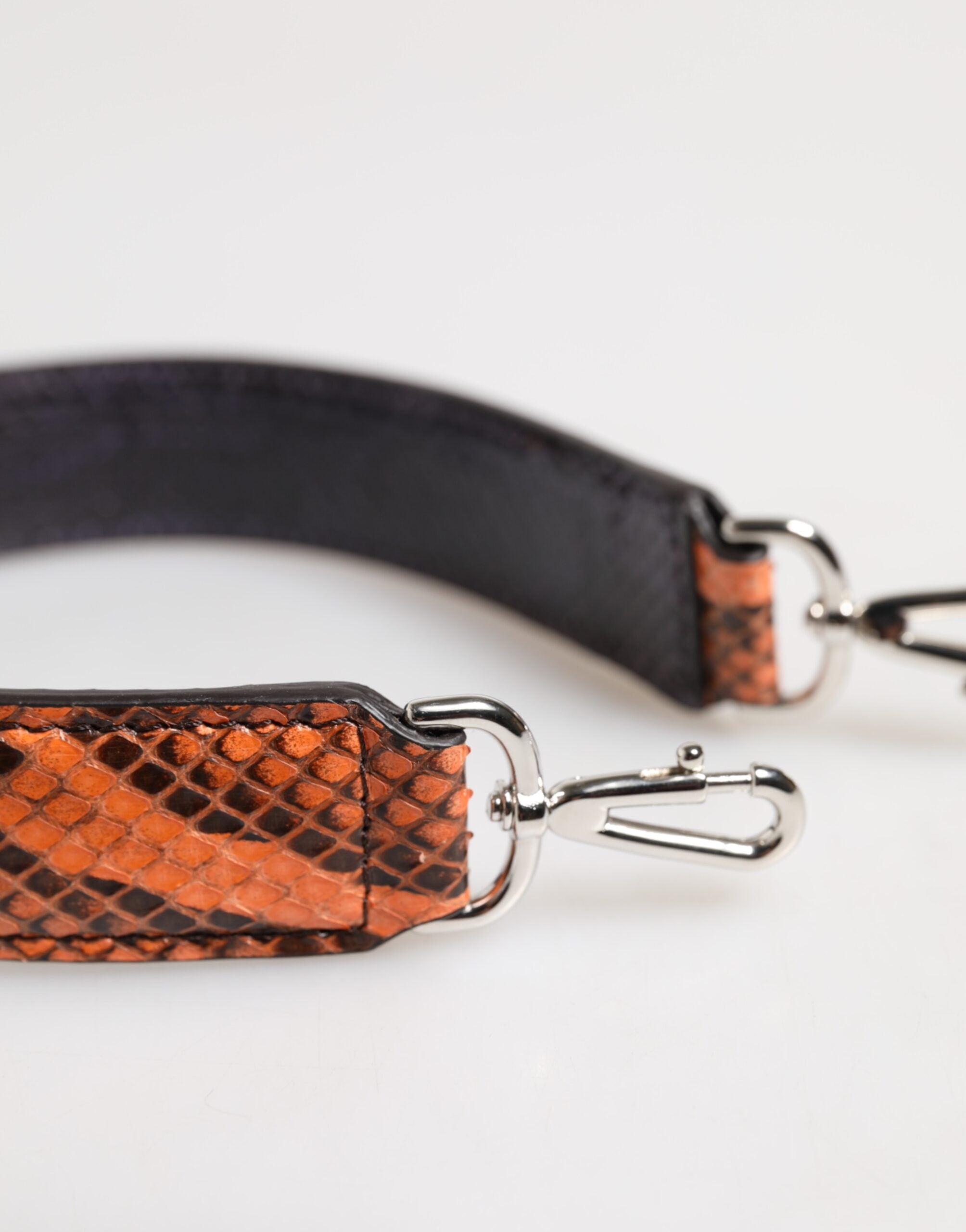 Dolce &amp; Gabbana Orange Eksotisk Lædertaske Skulderrem