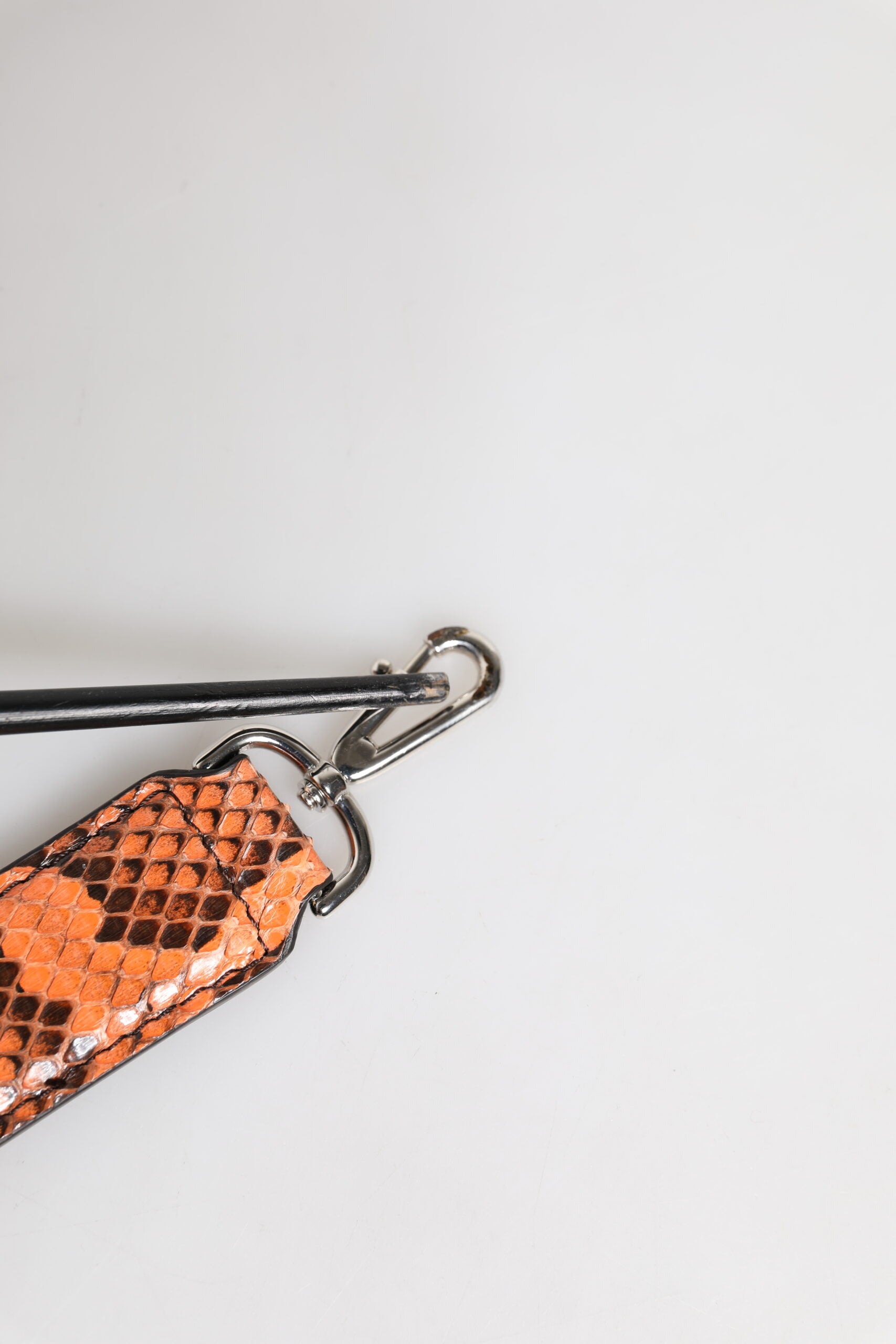Dolce &amp; Gabbana Orange Eksotisk Lædertaske Skulderrem