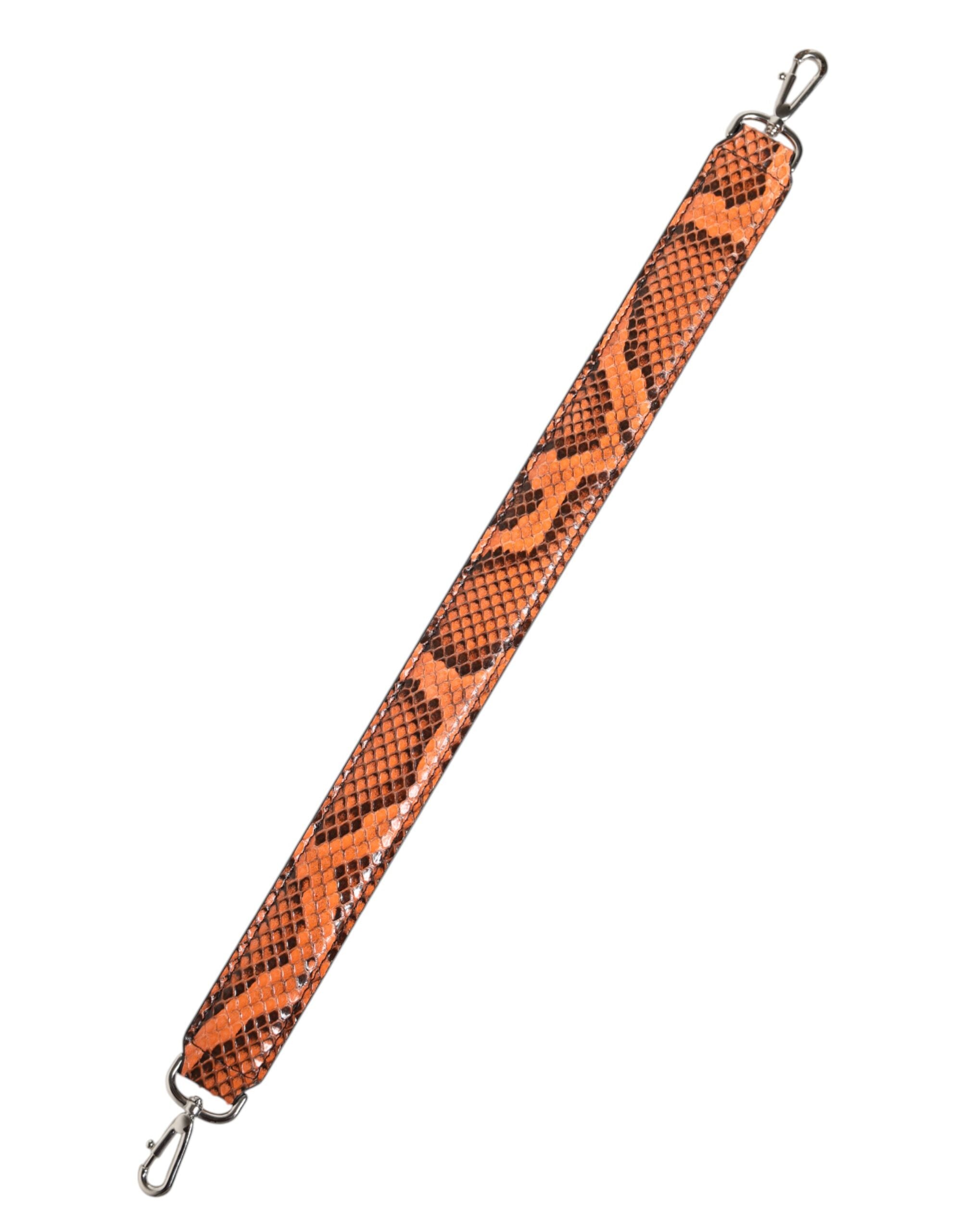 Dolce &amp; Gabbana Orange Eksotisk Lædertaske Skulderrem
