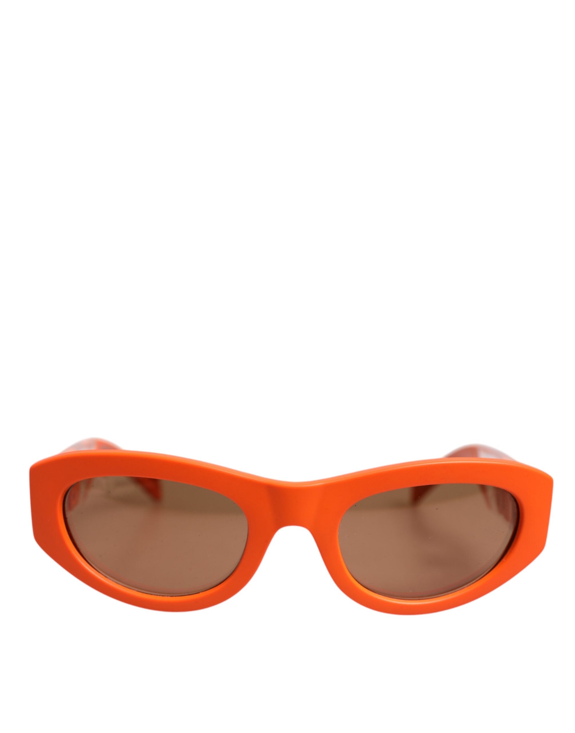 Dolce &amp; Gabbana Orange Reborn To Live solbriller med ovalt stel og logo
