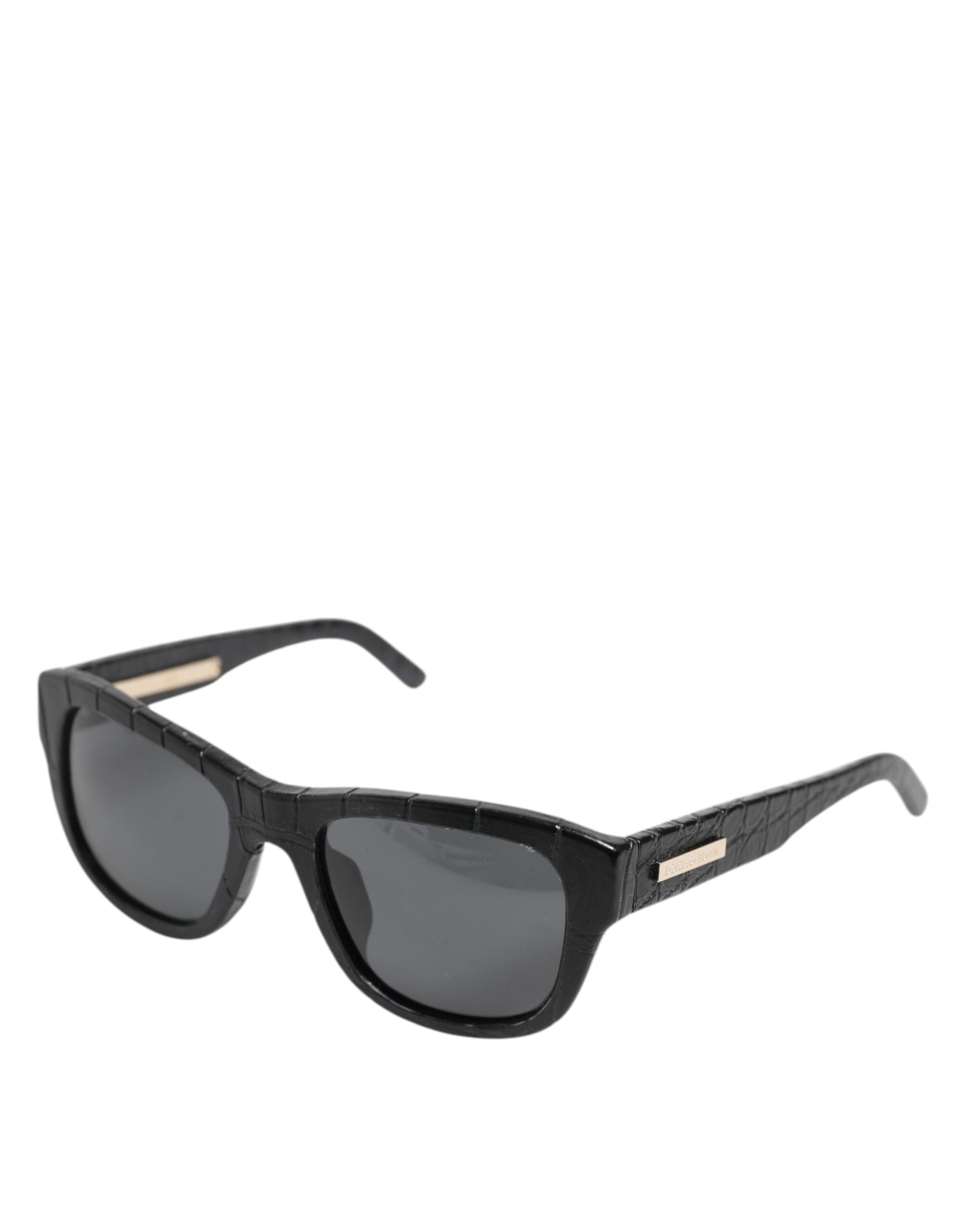 Dolce &amp; Gabbana DG4177 solbriller med sort læderstel og tonede glas