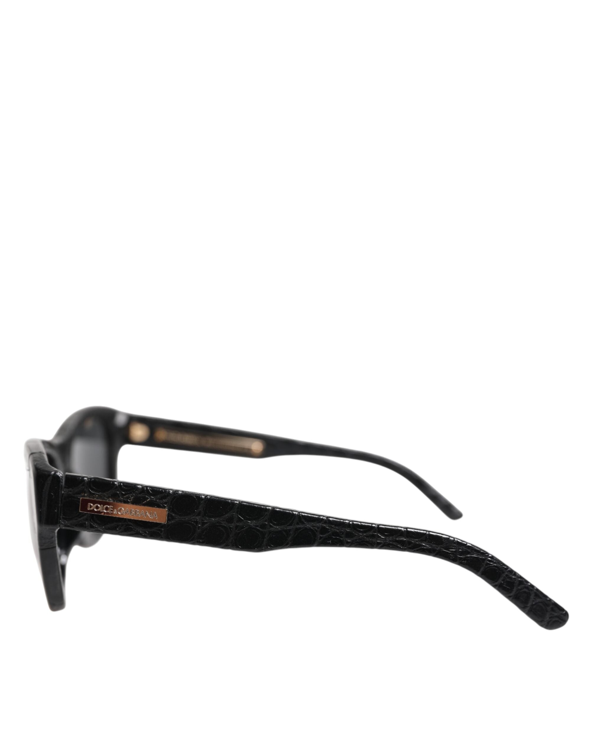 Dolce &amp; Gabbana DG4177 solbriller med sort læderstel og tonede glas