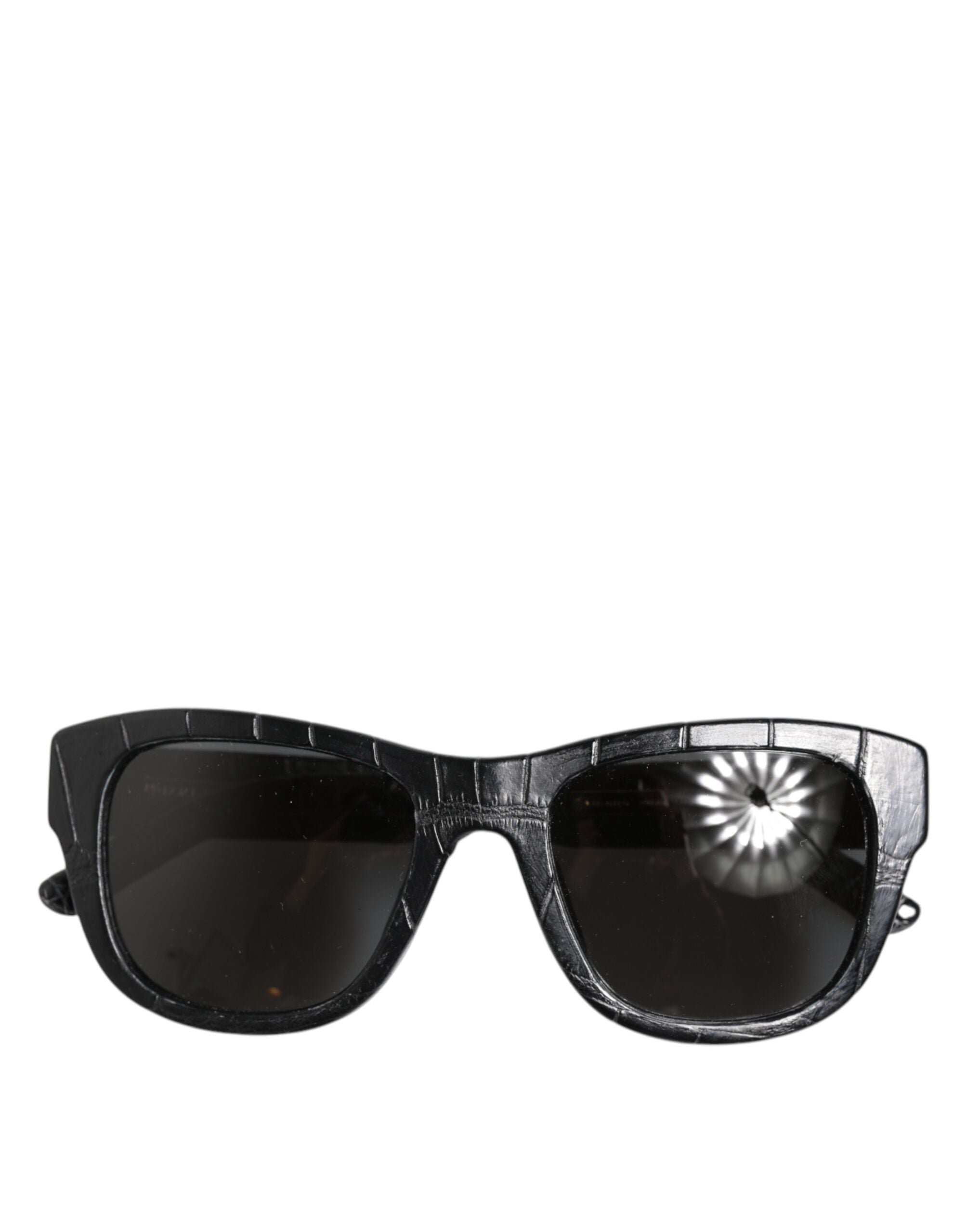 Dolce &amp; Gabbana DG4177 solbriller med sort læderstel og tonede glas