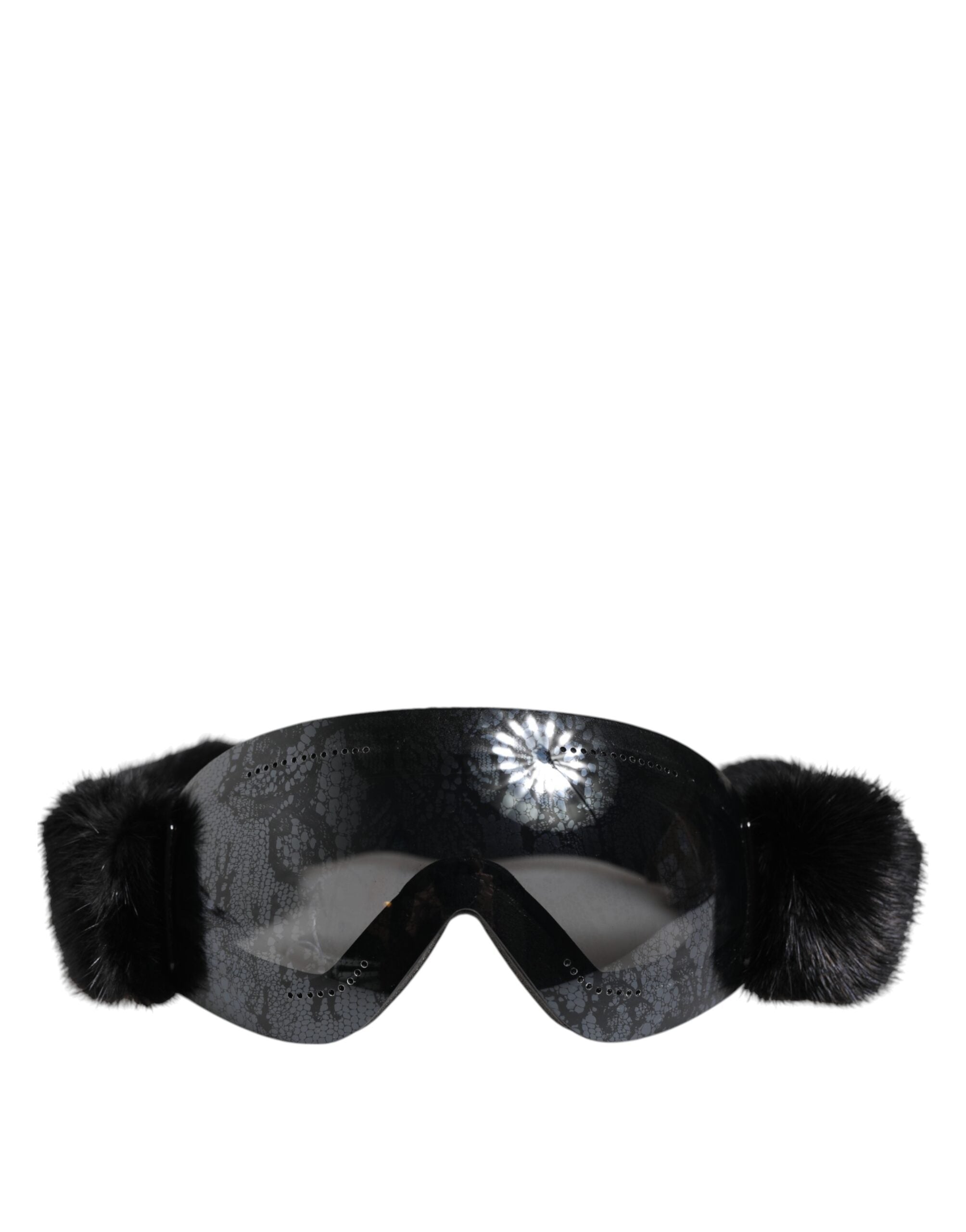 Dolce &amp; Gabbana Sorte Bi0759 Blonde Spejl Skibriller Maske Solbriller