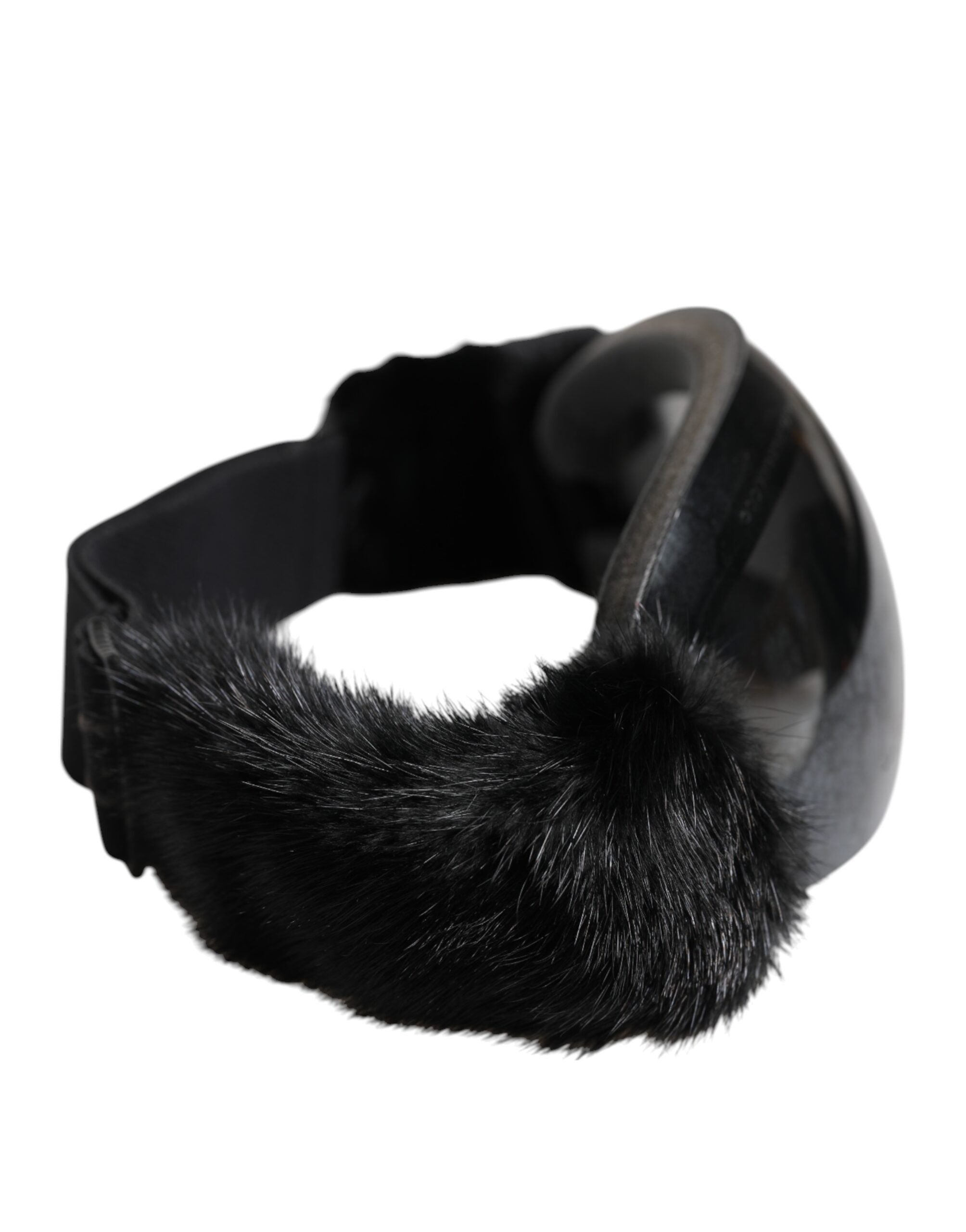 Dolce &amp; Gabbana Sorte Bi0759 Blonde Spejl Skibriller Maske Solbriller