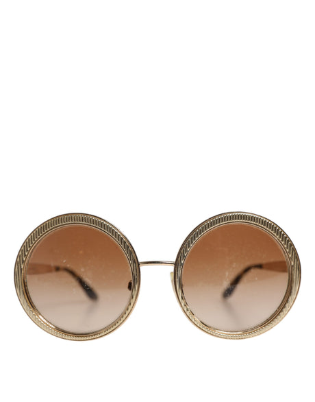 Dolce & Gabbana Gold Brown Gradient Round Frame DG2179 Eyewear Sunglasses