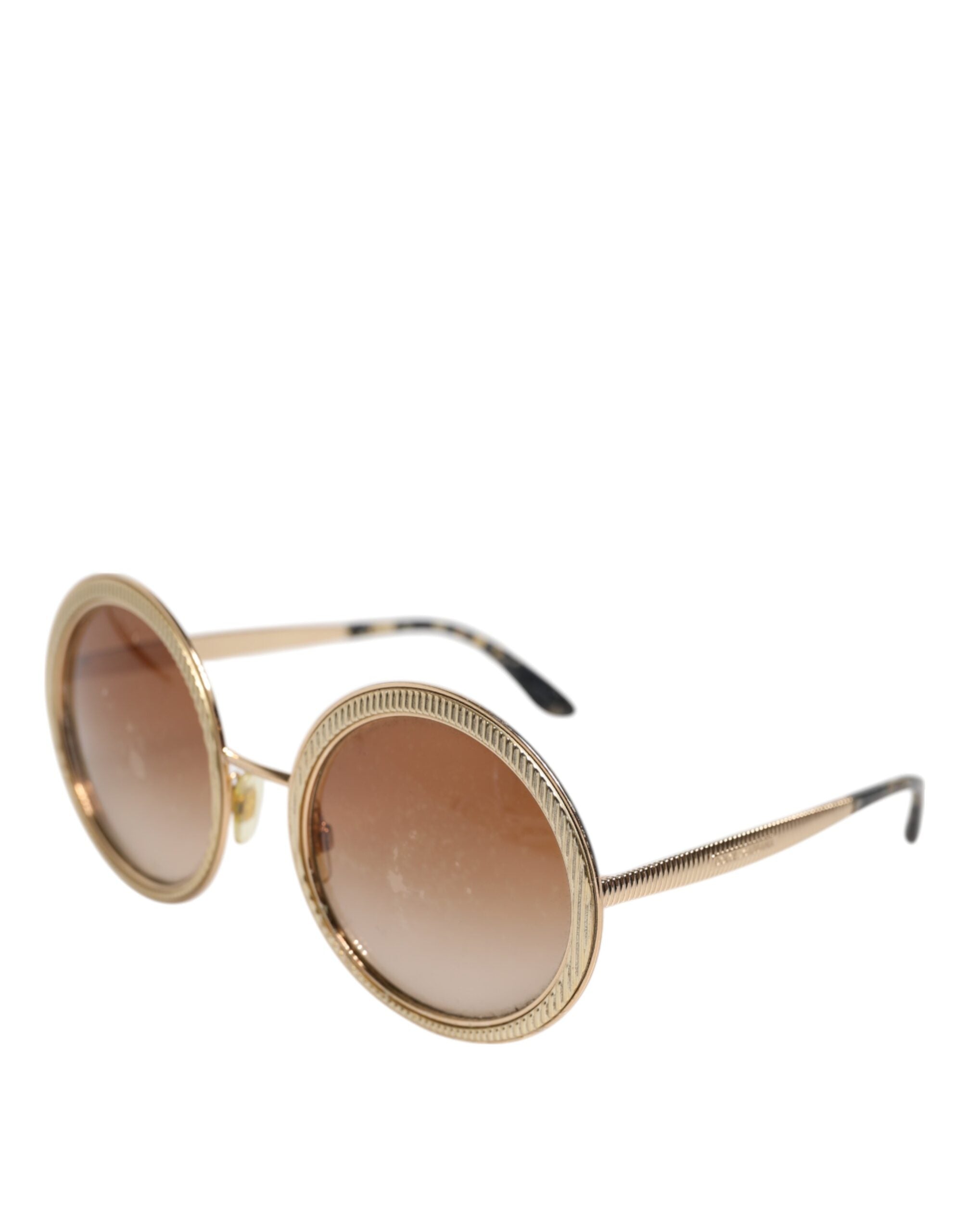 Dolce & Gabbana Gold Brown Gradient Round Frame DG2179 Eyewear Sunglasses