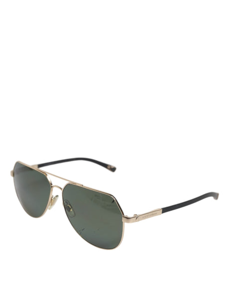 Dolce &amp; Gabbana Sorte 18 karat forgyldte polariserede stål DG2133K solbriller