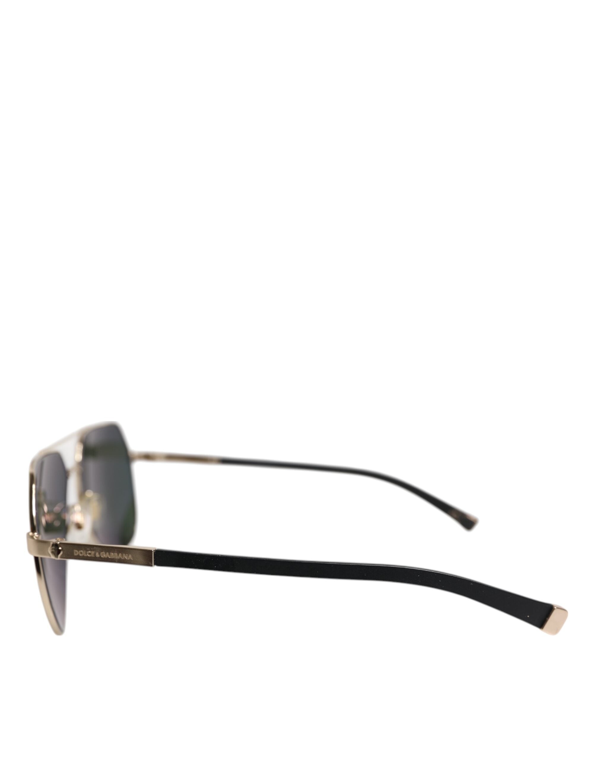 Dolce &amp; Gabbana Sorte 18 karat forgyldte polariserede stål DG2133K solbriller