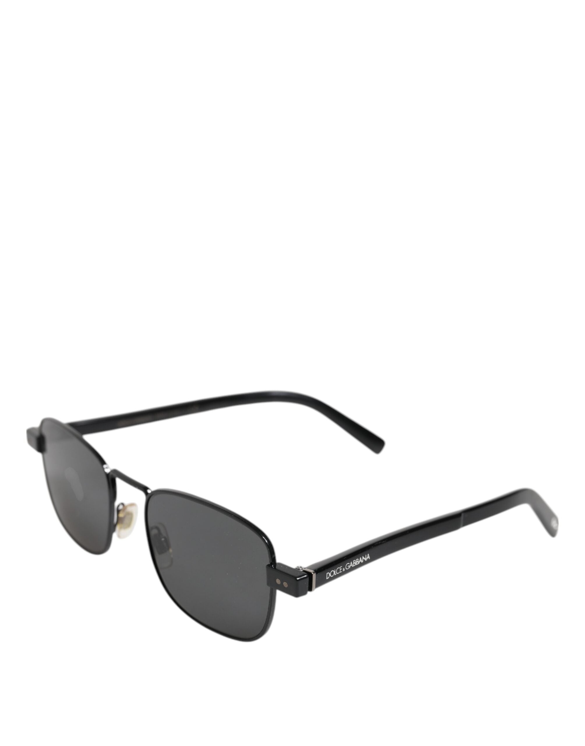 Dolce & Gabbana Black Metal Frame Square Lenses DG2222 Eyewear Sunglasses