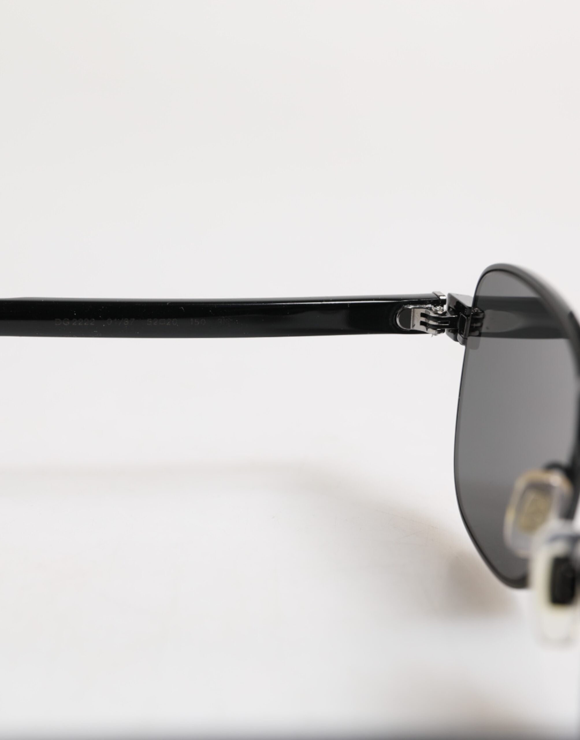 Dolce & Gabbana Black Metal Frame Square Lenses DG2222 Eyewear Sunglasses