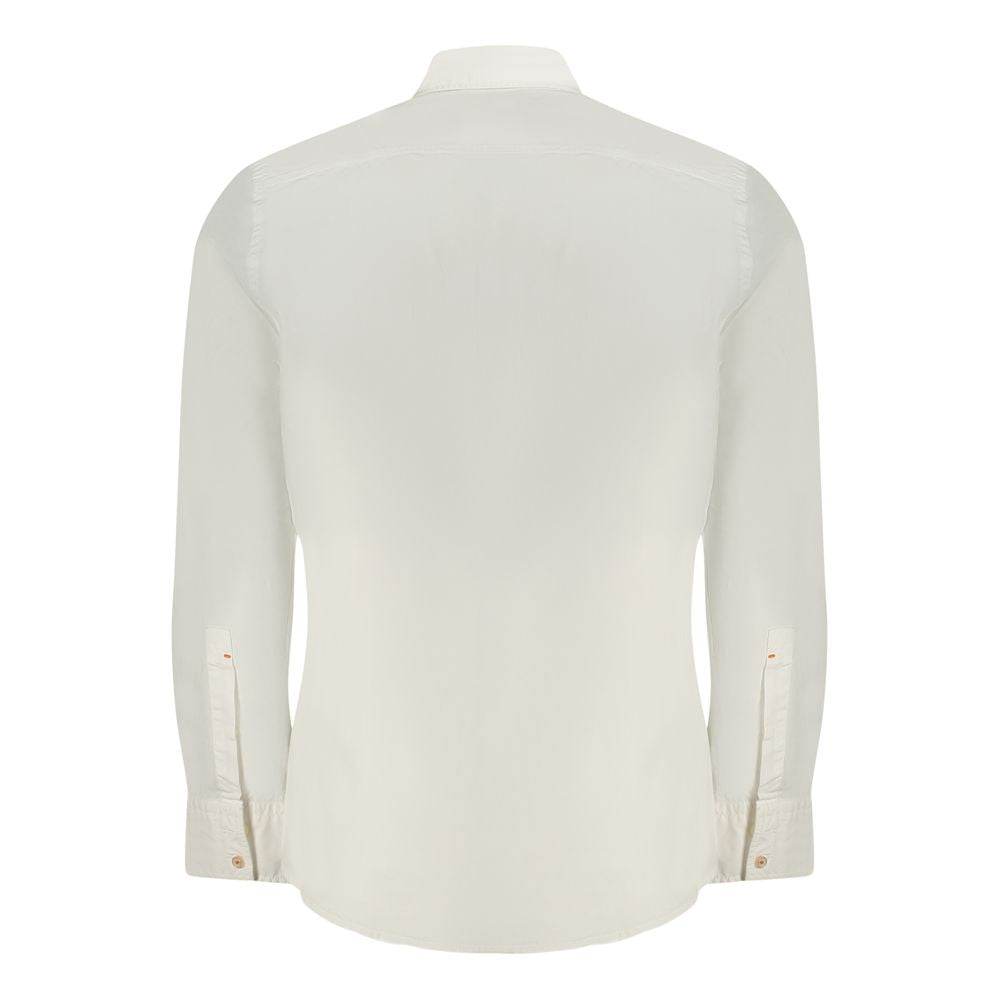 Hugo Boss White Cotton Men Shirt - Hilstor