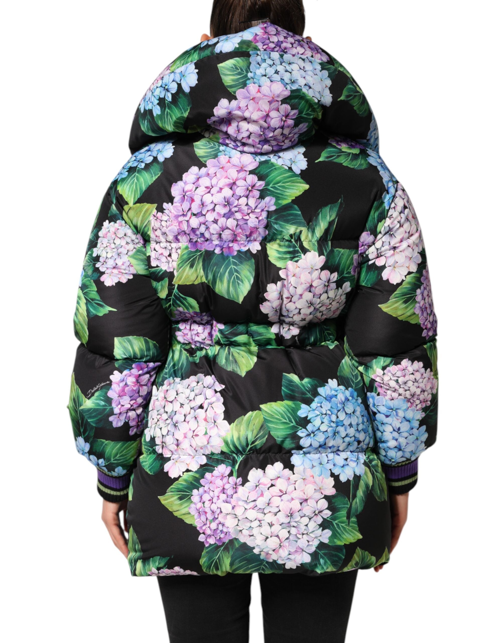 Dolce &amp; Gabbana Flerfarvet Blomsterprintet Dunjakke med Quiltet
