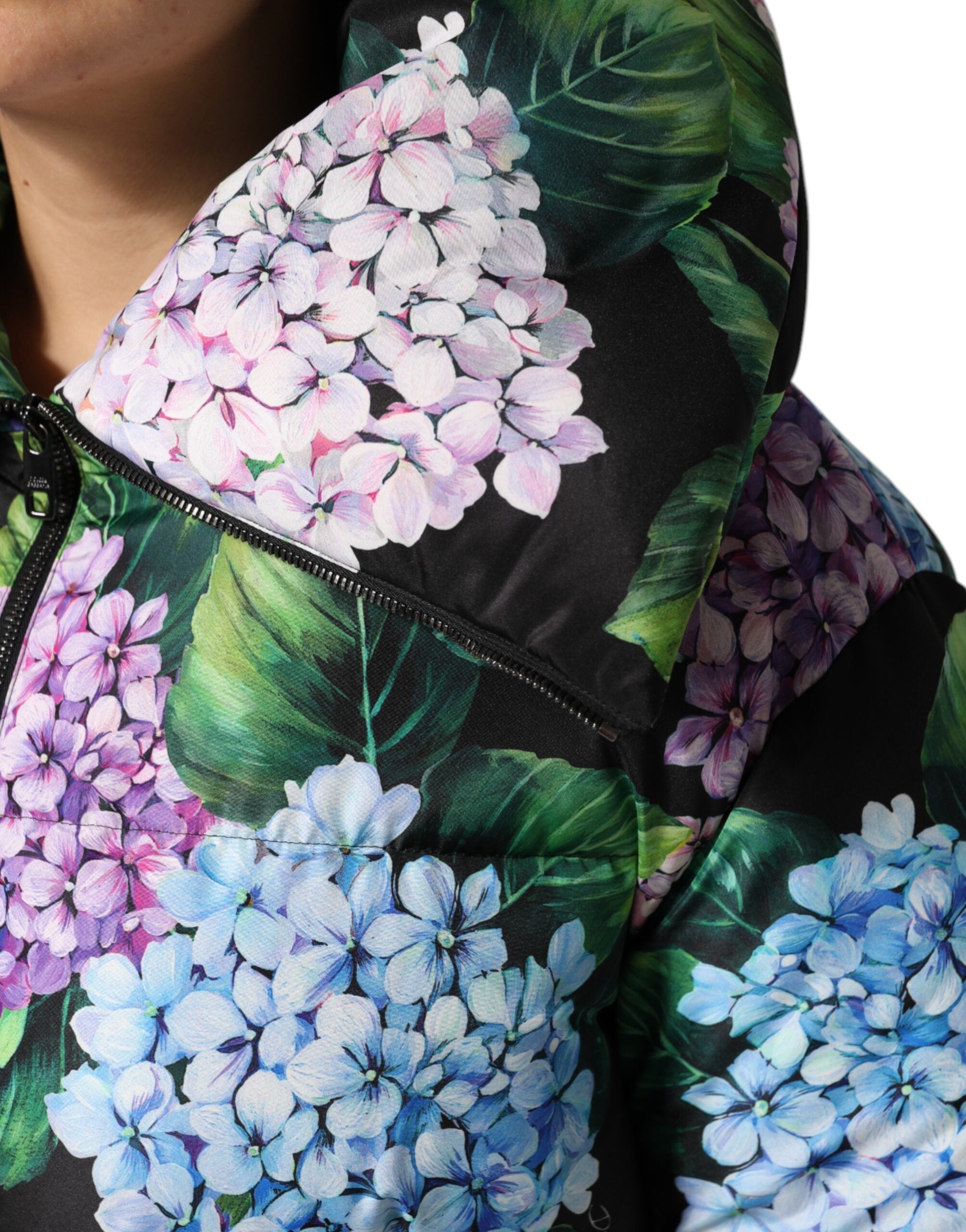 Dolce &amp; Gabbana Flerfarvet Blomsterprintet Dunjakke med Quiltet