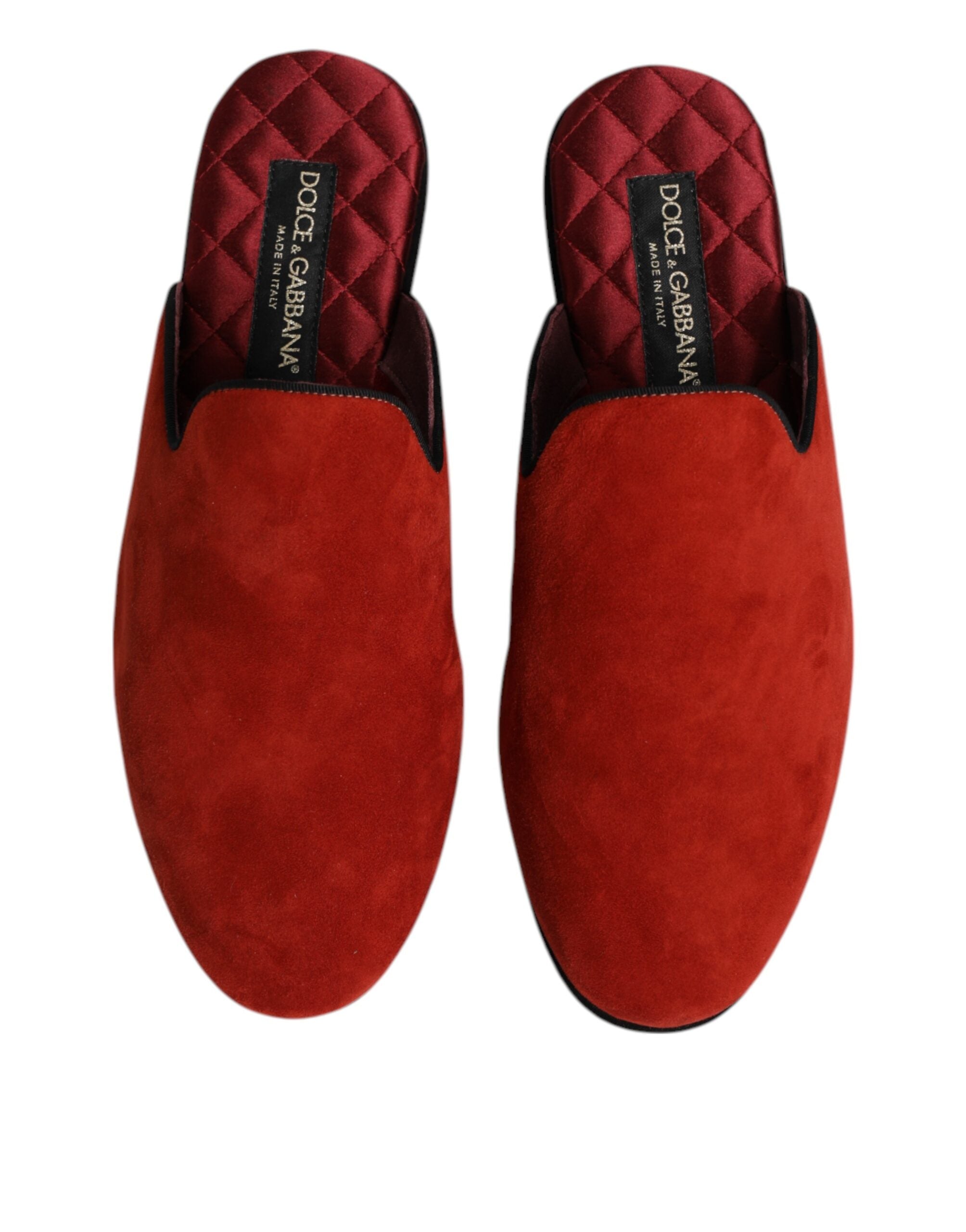 Dolce &amp; Gabbana Orange Ruskinds Slides Flade Tøfler