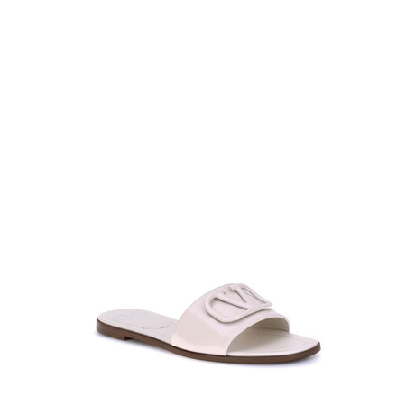 Valentino Garavani Patent leathe VLogo slide Sandals