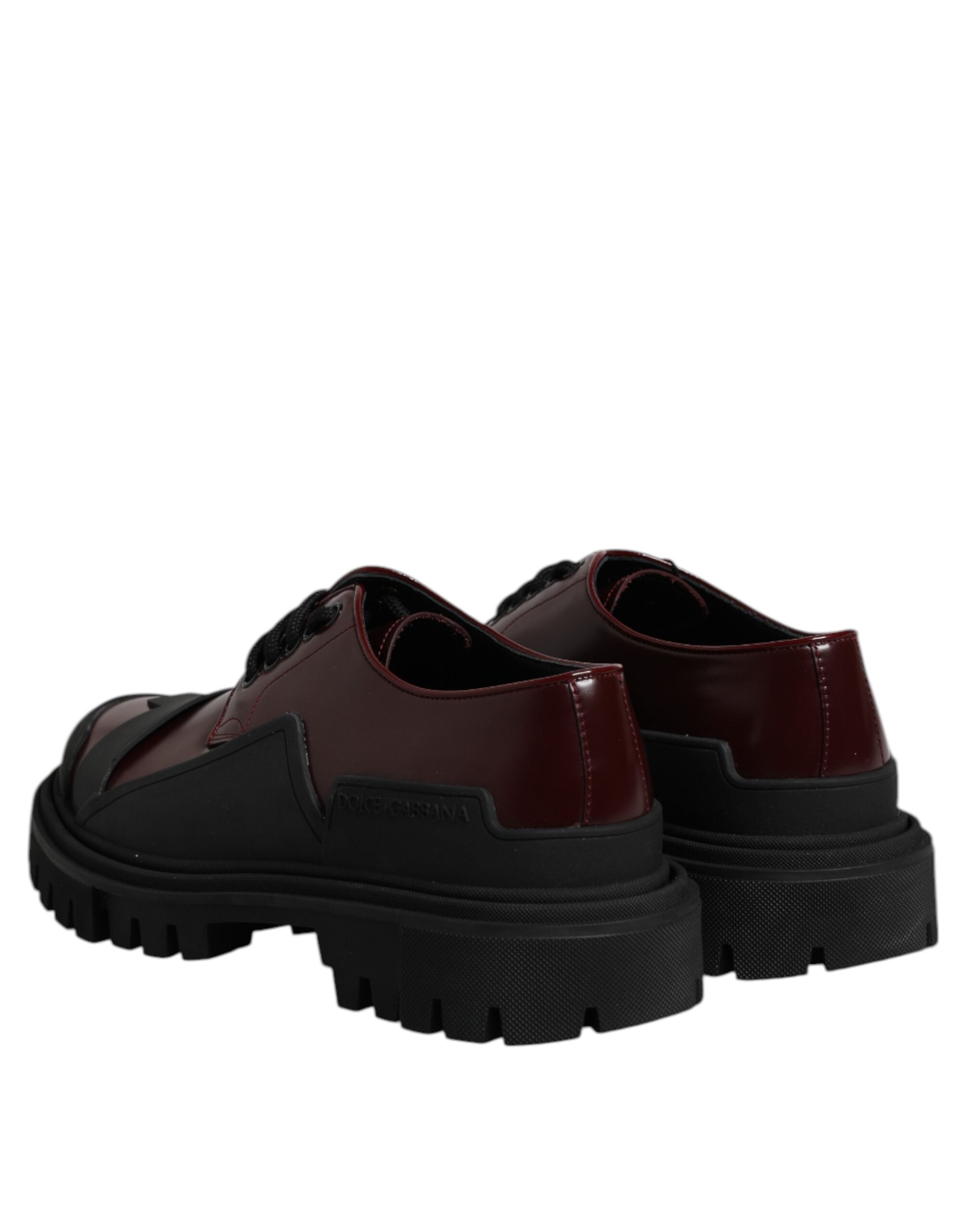 Dolce &amp; Gabbana Røde Lædersko med Snørebånd og Trekking-Sneakers