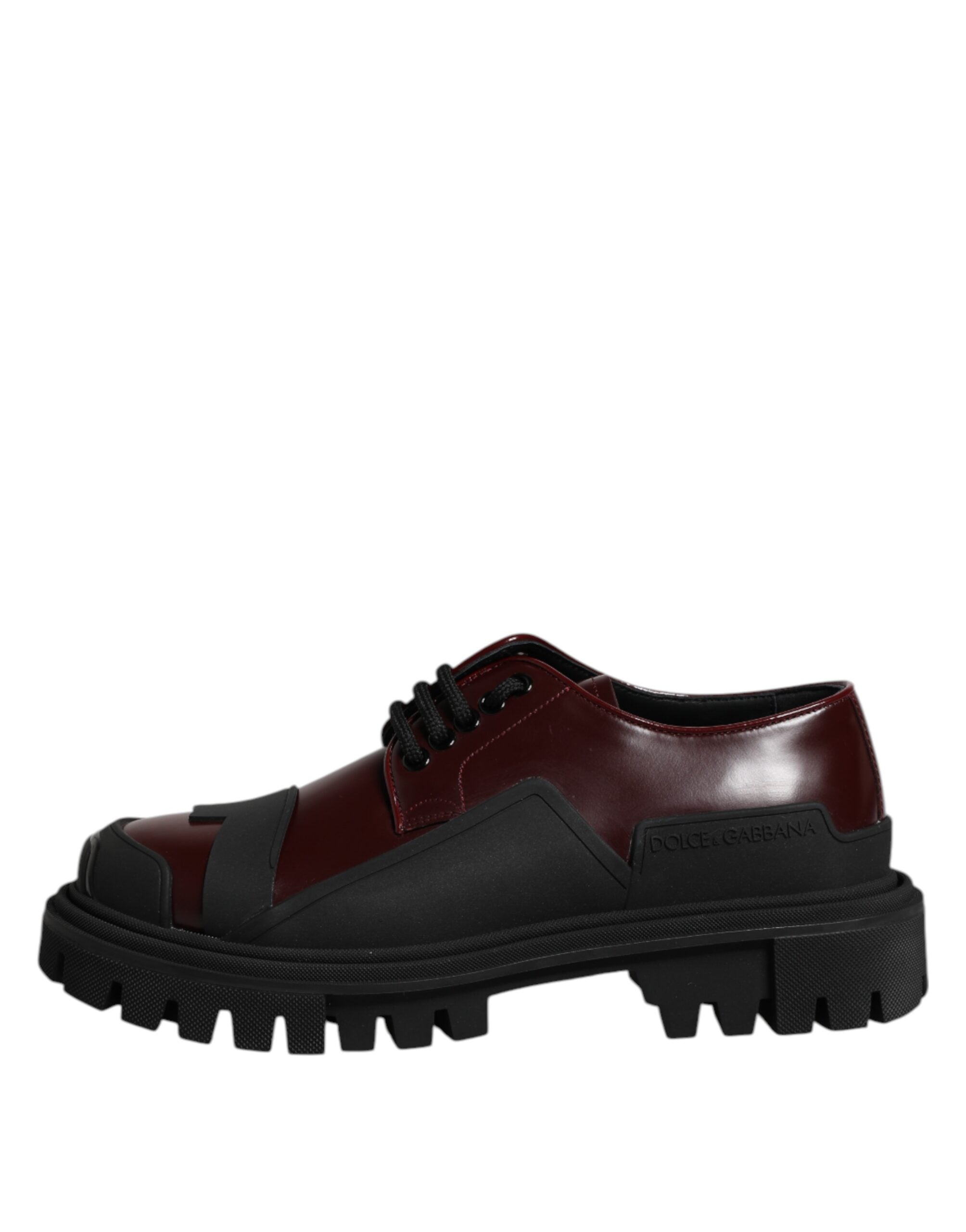 Dolce &amp; Gabbana Røde Lædersko med Snørebånd og Trekking-Sneakers