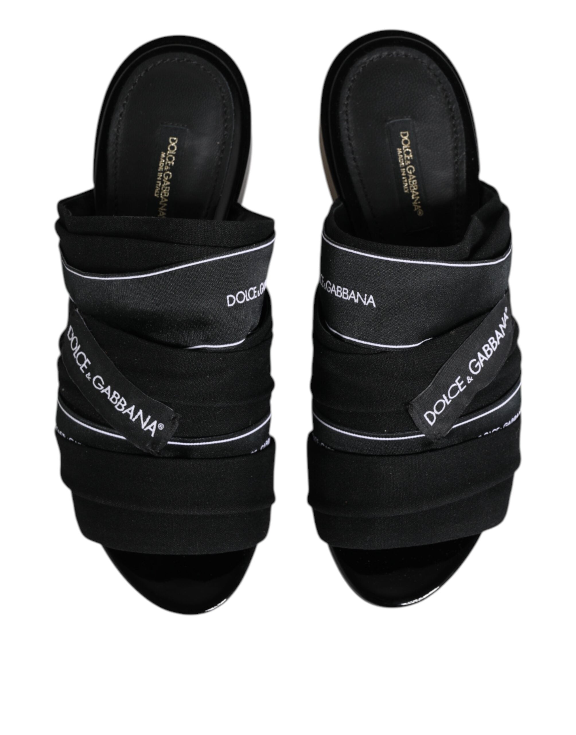 Dolce &amp; Gabbana Sorte Slip On Sandaler Sko