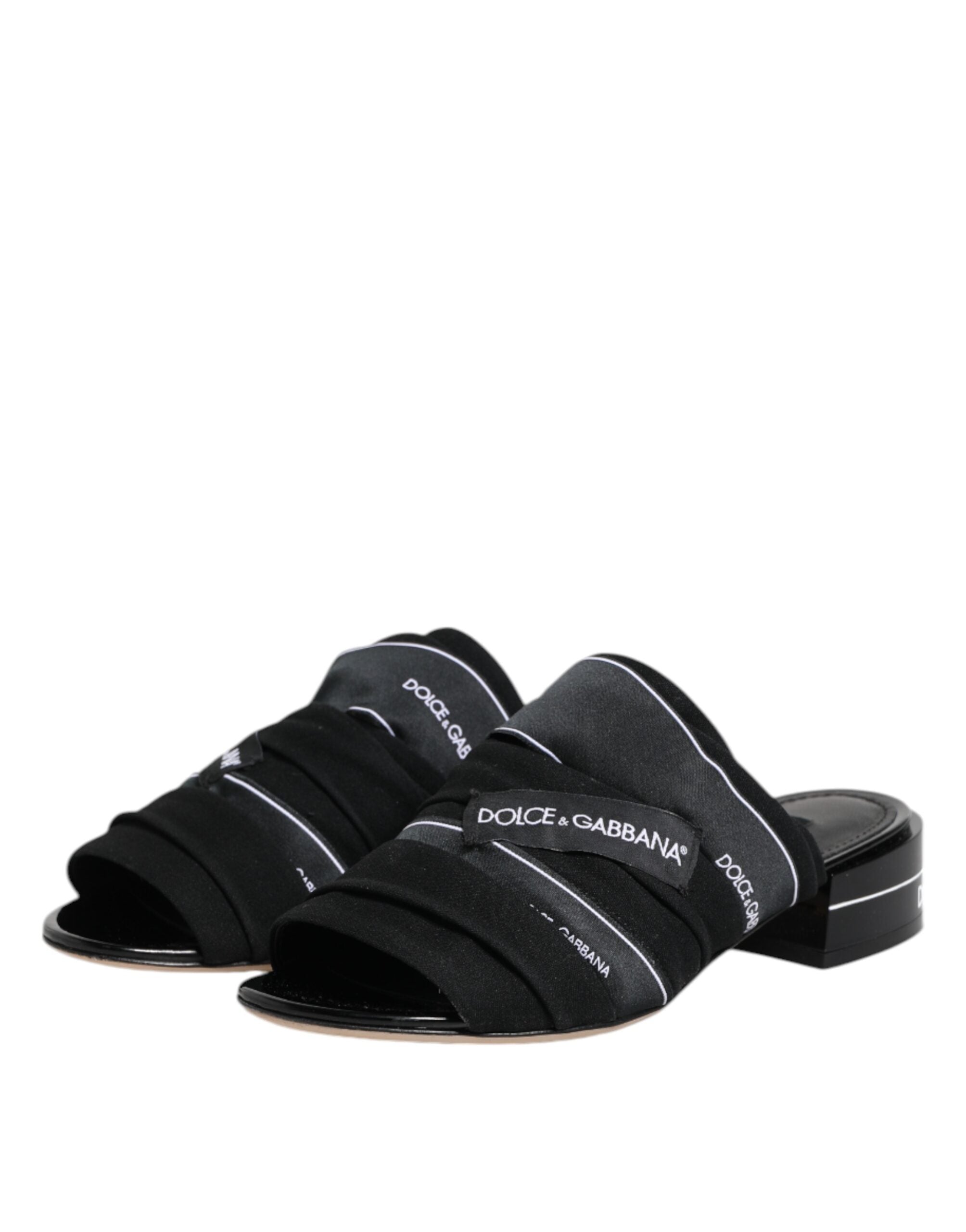 Dolce &amp; Gabbana Sorte Slip On Sandaler Sko