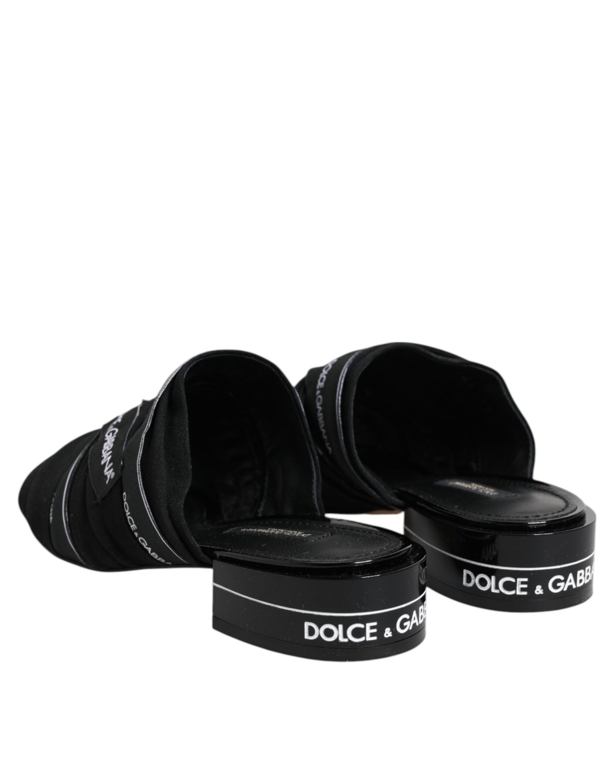 Dolce &amp; Gabbana Sorte Slip On Sandaler Sko