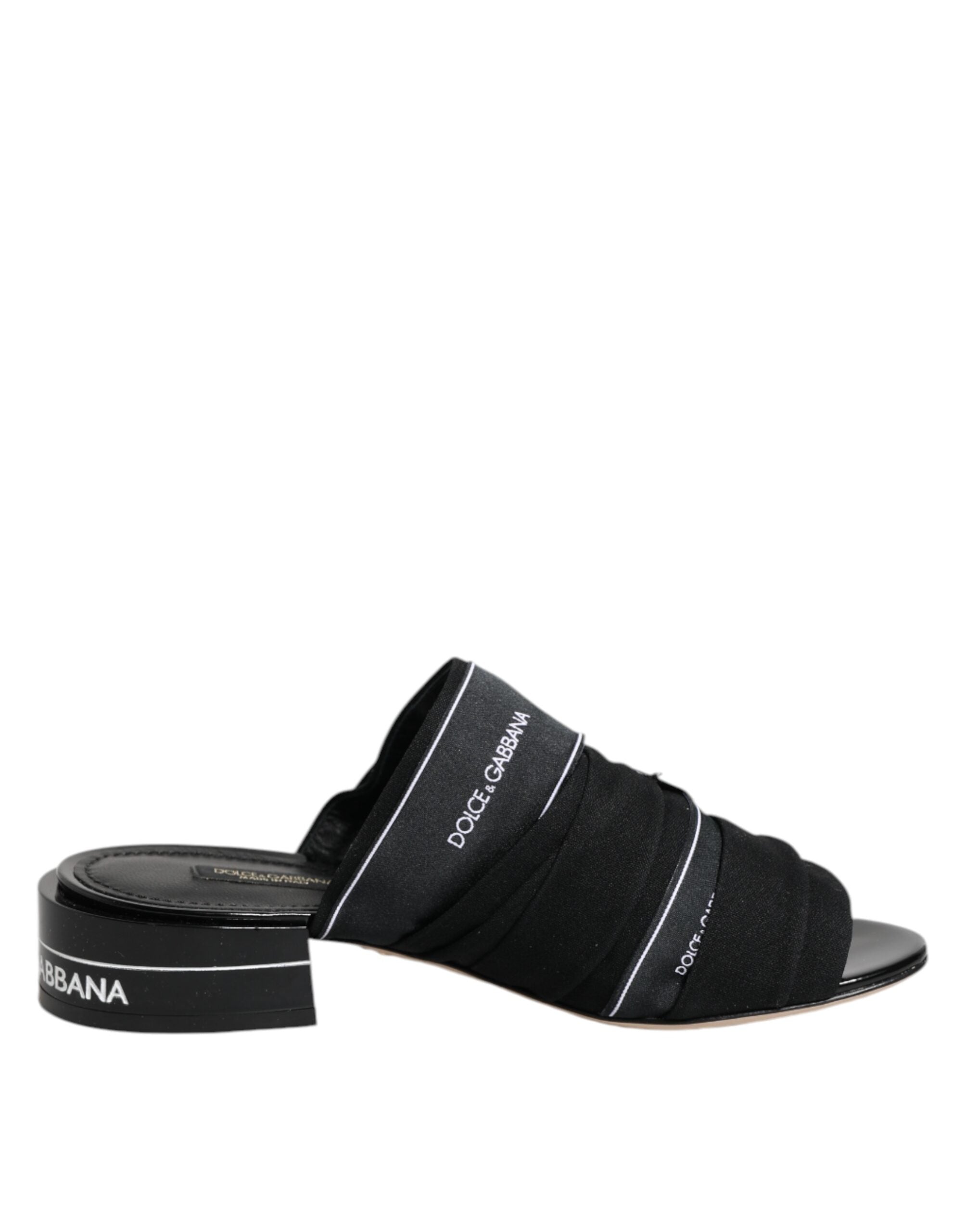 Dolce &amp; Gabbana Sorte Slip On Sandaler Sko