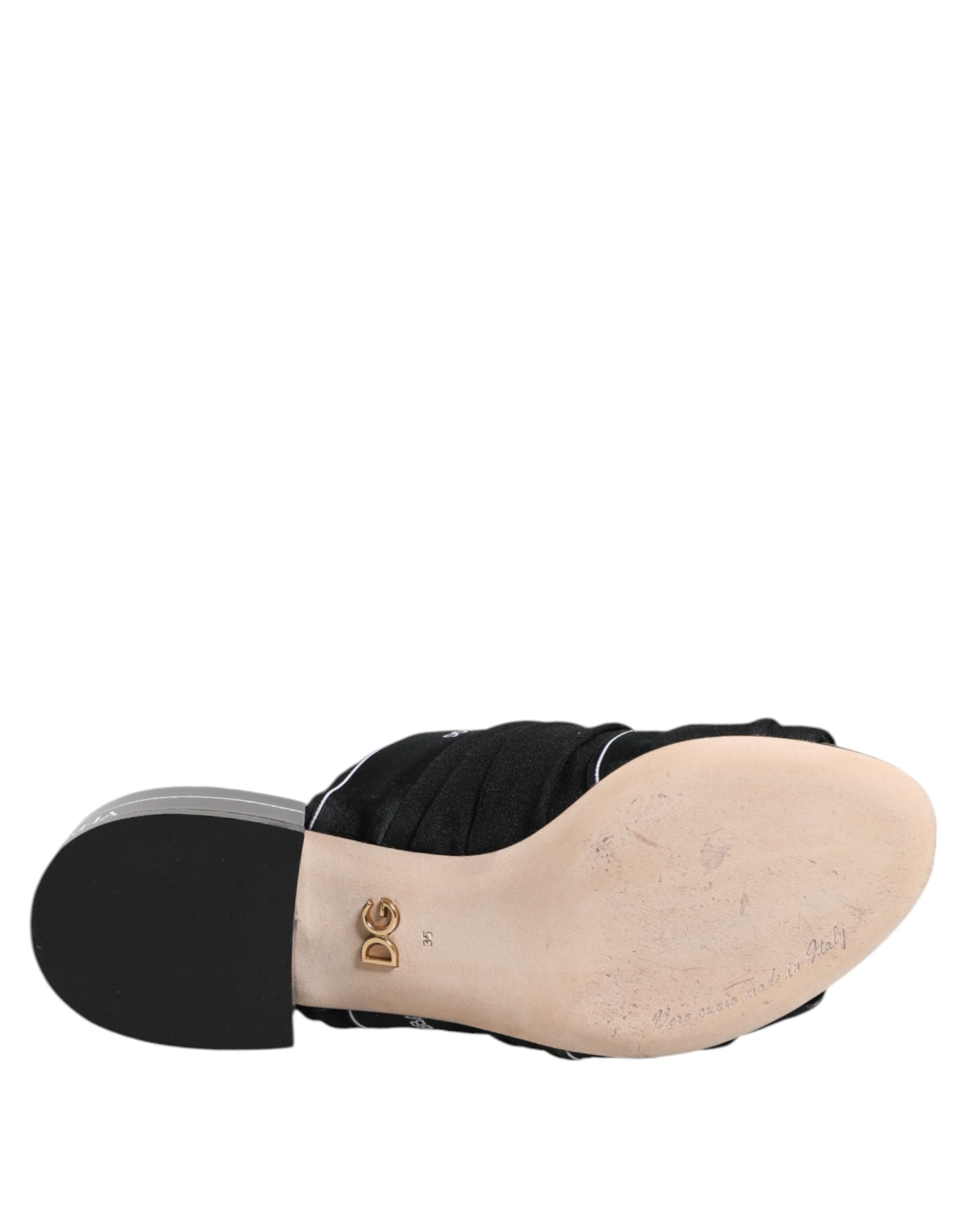Dolce &amp; Gabbana Sorte Slip On Sandaler Sko