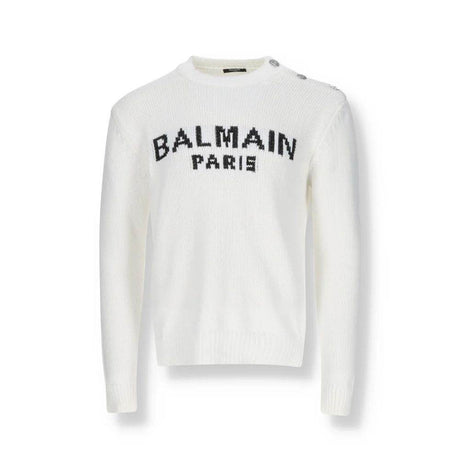 Balmain Cotton Logo Sweater - Hilstor