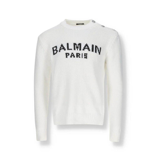 Balmain Cotton Logo Sweater - Hilstor