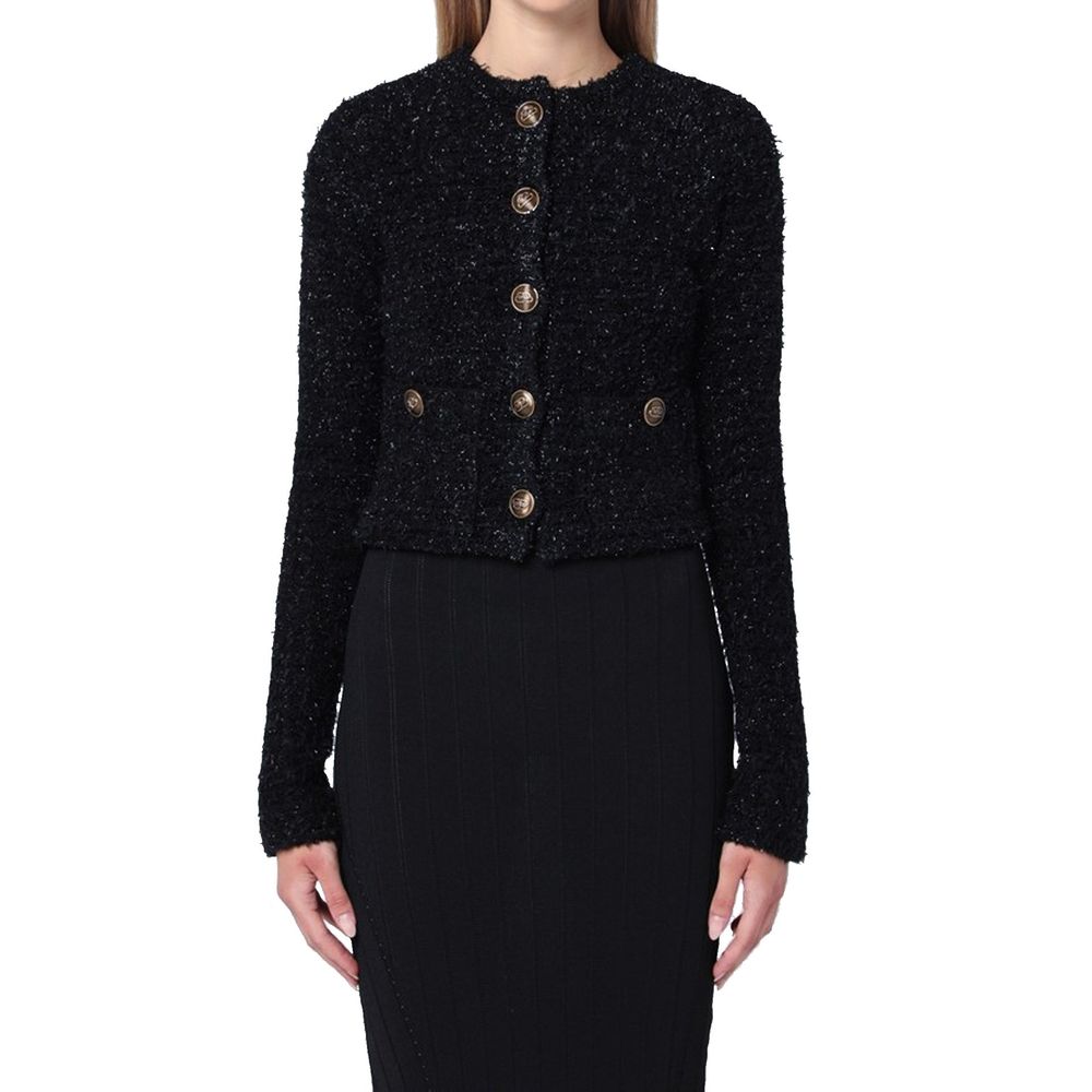 Balenciaga Crop Bouclé Cardigan