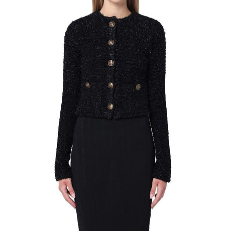 Balenciaga Crop Bouclé Cardigan