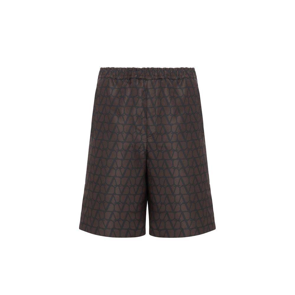 Valentino Logo Silk Shorts - Hilstor