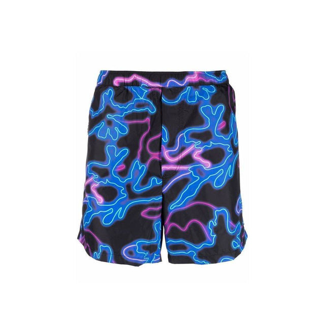 Valentino Neon-Print Swim Shorts - Hilstor