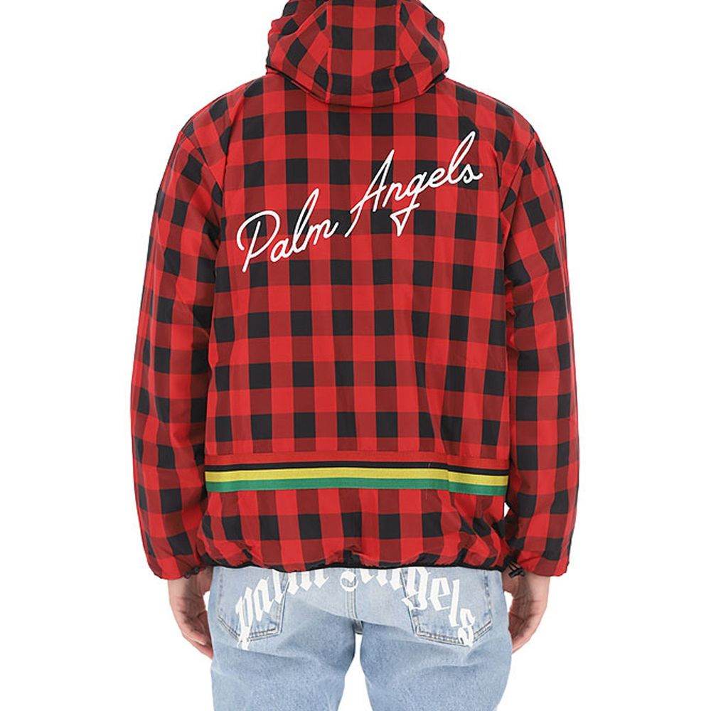 Palm Angels Checked Windbreaker Jacket - Hilstor