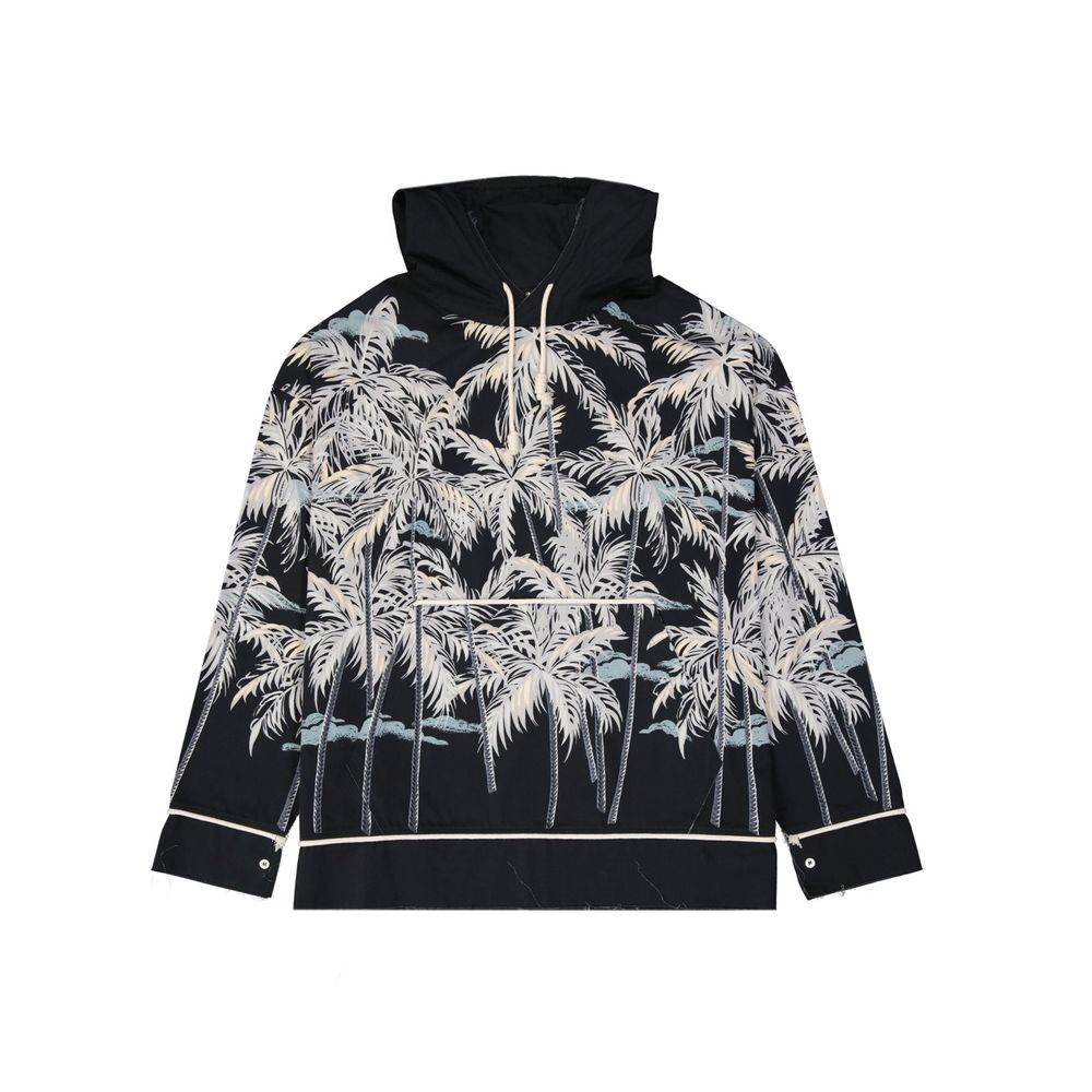 Palm Angels Hooded Printed Shirt - Hilstor