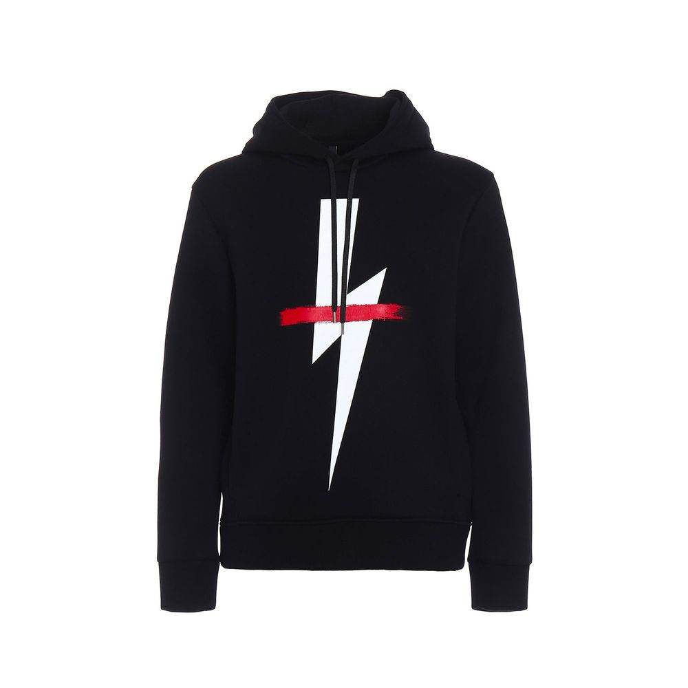 Neil Barrett Logo Hooded Sweatshirt - Hilstor