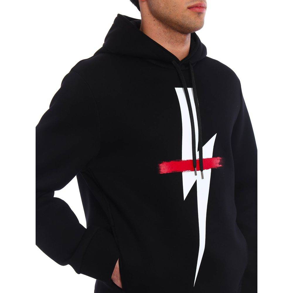 Neil Barrett Logo Hooded Sweatshirt - Hilstor