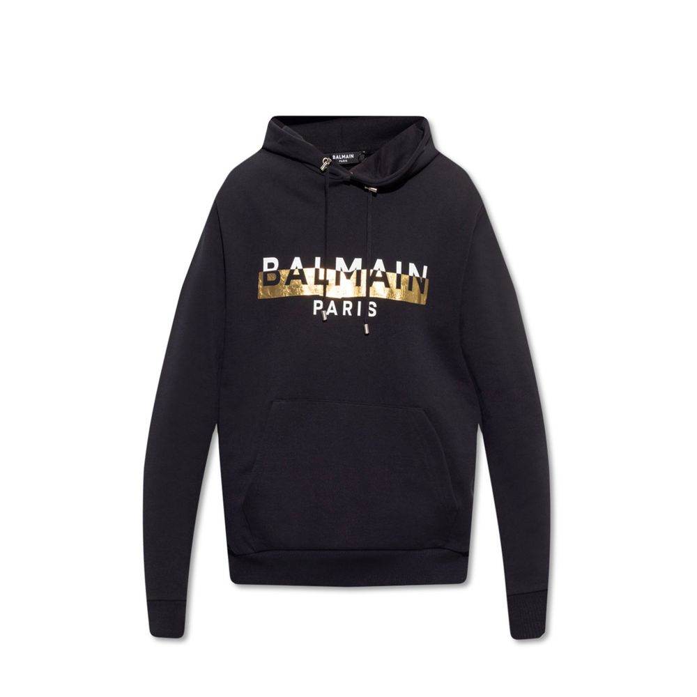 Balmain Logo Hooded Sweatshirt - Hilstor