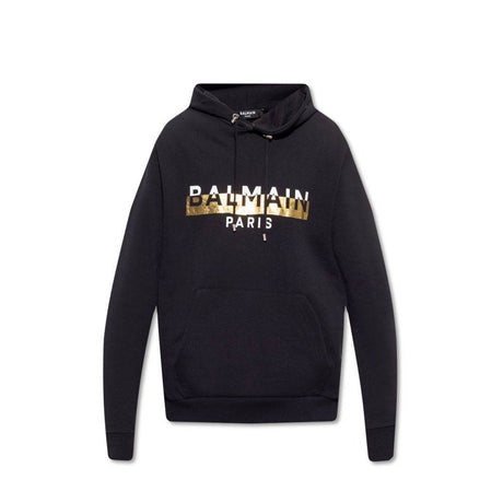 Balmain Logo Hooded Sweatshirt - Hilstor