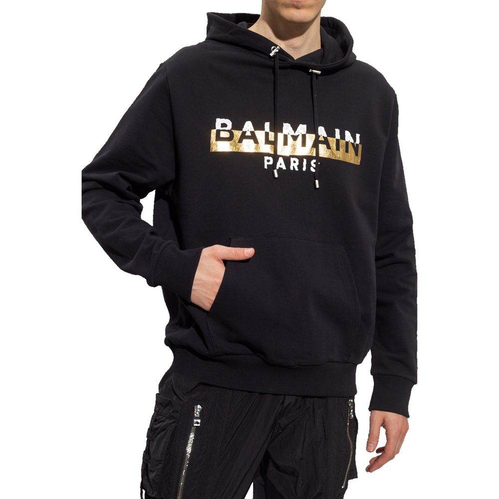 Balmain Logo Hooded Sweatshirt - Hilstor