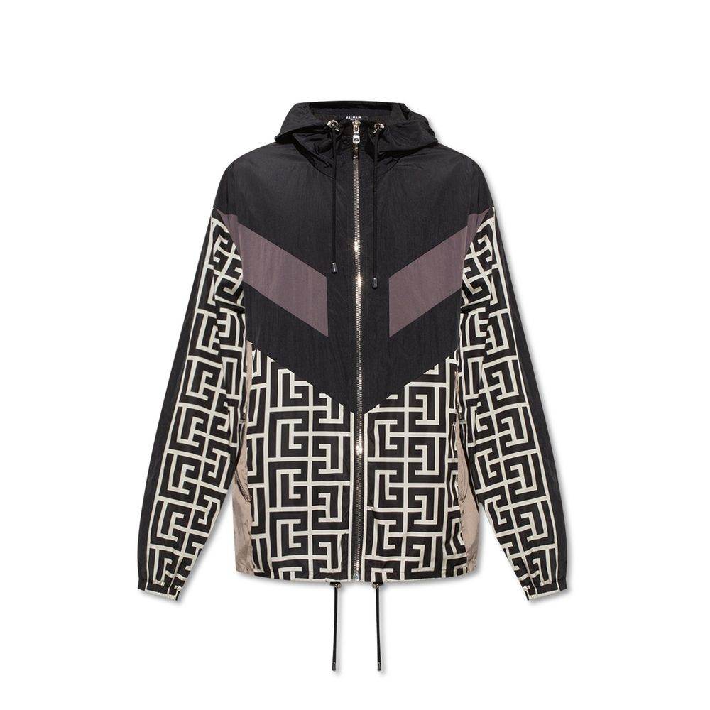 Balmain Nylon Monogram Jacket - Hilstor