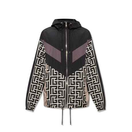 Balmain Nylon Monogram Jacket - Hilstor