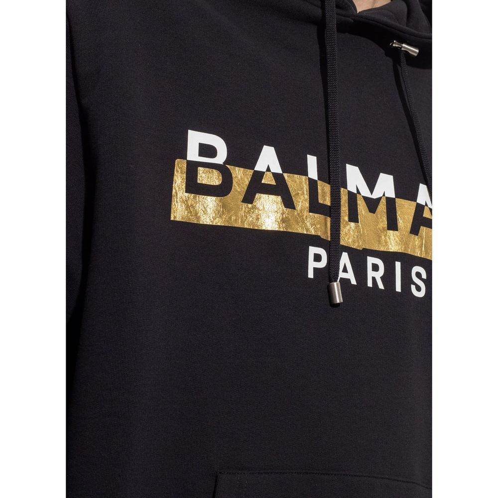 Balmain Logo Hooded Sweatshirt - Hilstor
