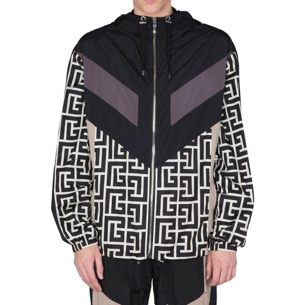 Balmain Nylon Monogram Jacket - Hilstor